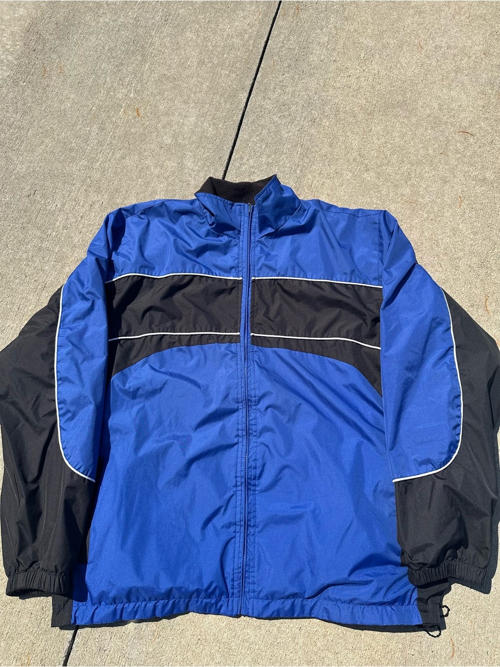 Blue and Black Men’s Lightweight Windbreaker Jacket